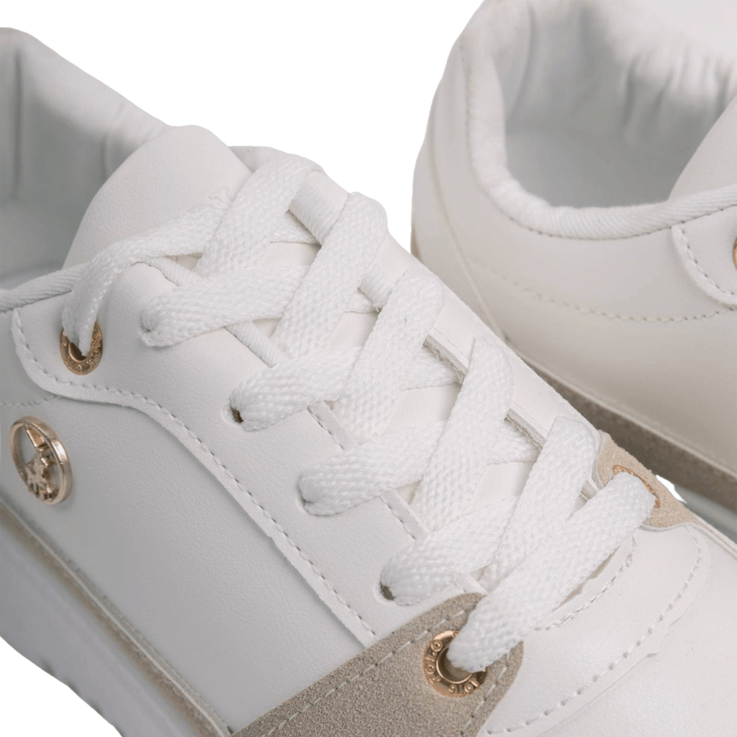 Polo Sneaker Circle Trim Platform White